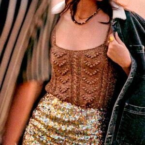 NWT LA Maille Sezane Georgie Cuivre Top‎ Size XS